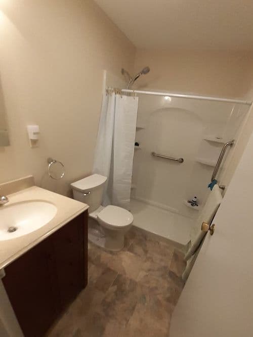 Bathroom Makeover with Tub to Shower Conversion