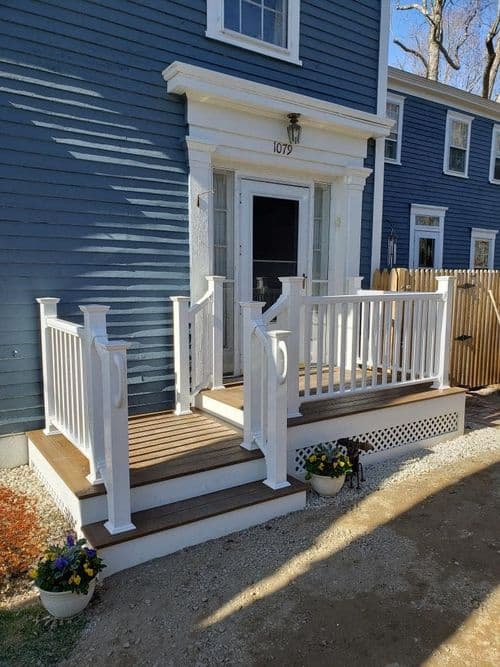 Front Porch with Grab Bar and Future Ramp Installation