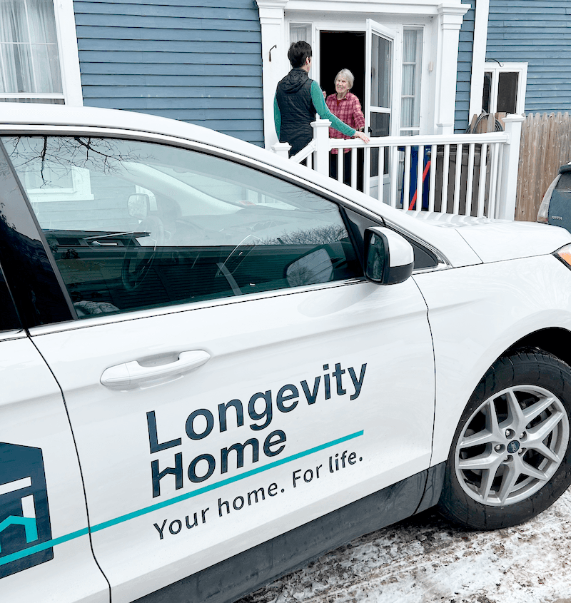 Longevity Home consultant arriving for a home visit